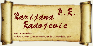 Marijana Radojević vizit kartica